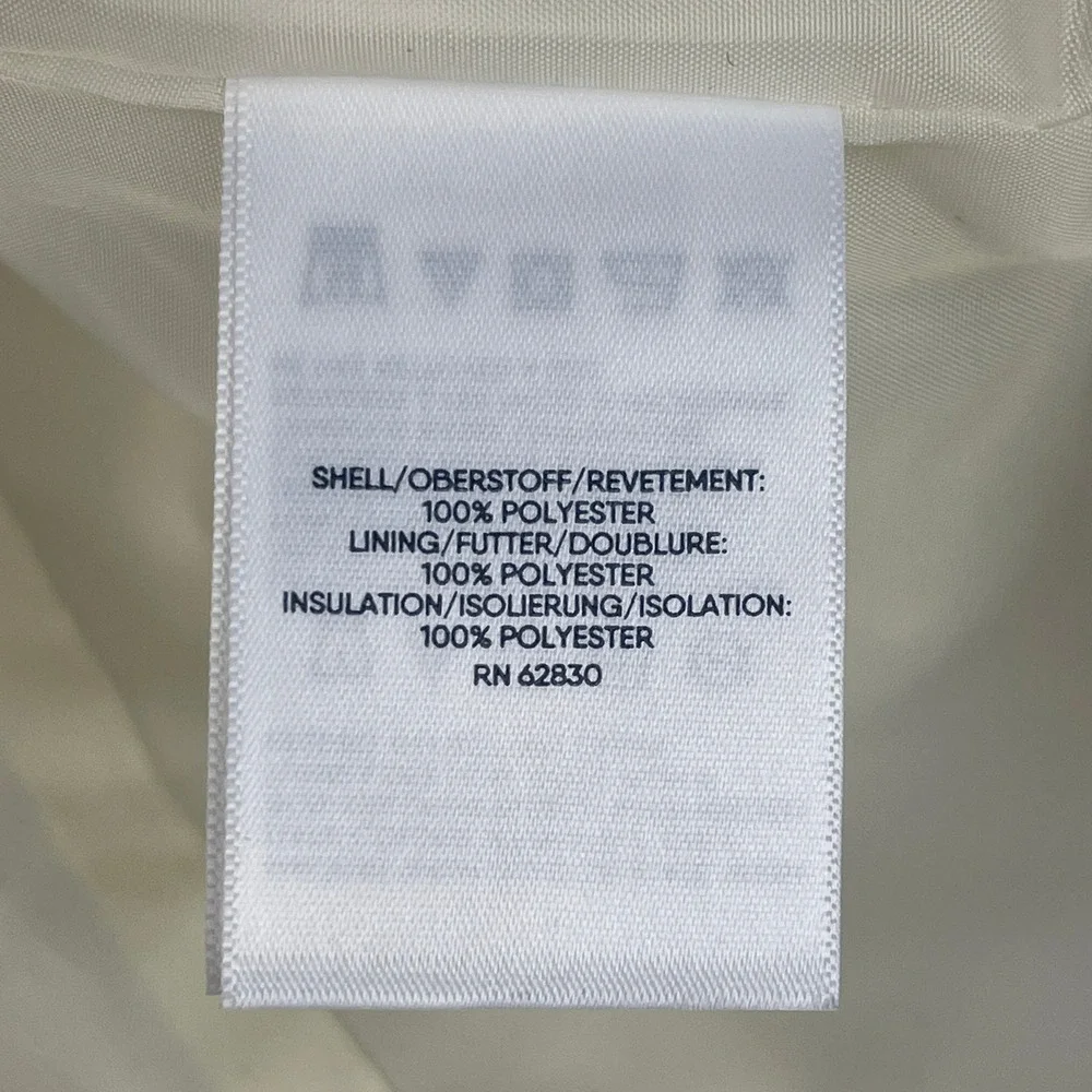 Lands End FeatherFree Quilted Insulated Vest Womens S Mock Neck Full Zip White - Picture 6 of 10